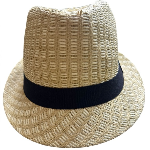 Milani 100% Straw Fedora Natural Hat Small Medium - Picture 2 of 14